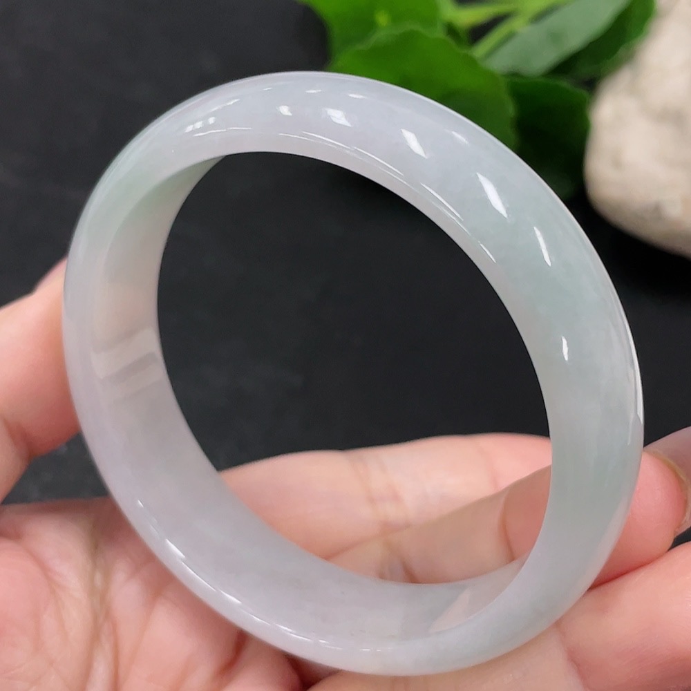 F35141971 Jadeite Round Bangle Size 56.6 Total Weight Approx. 50.9g
