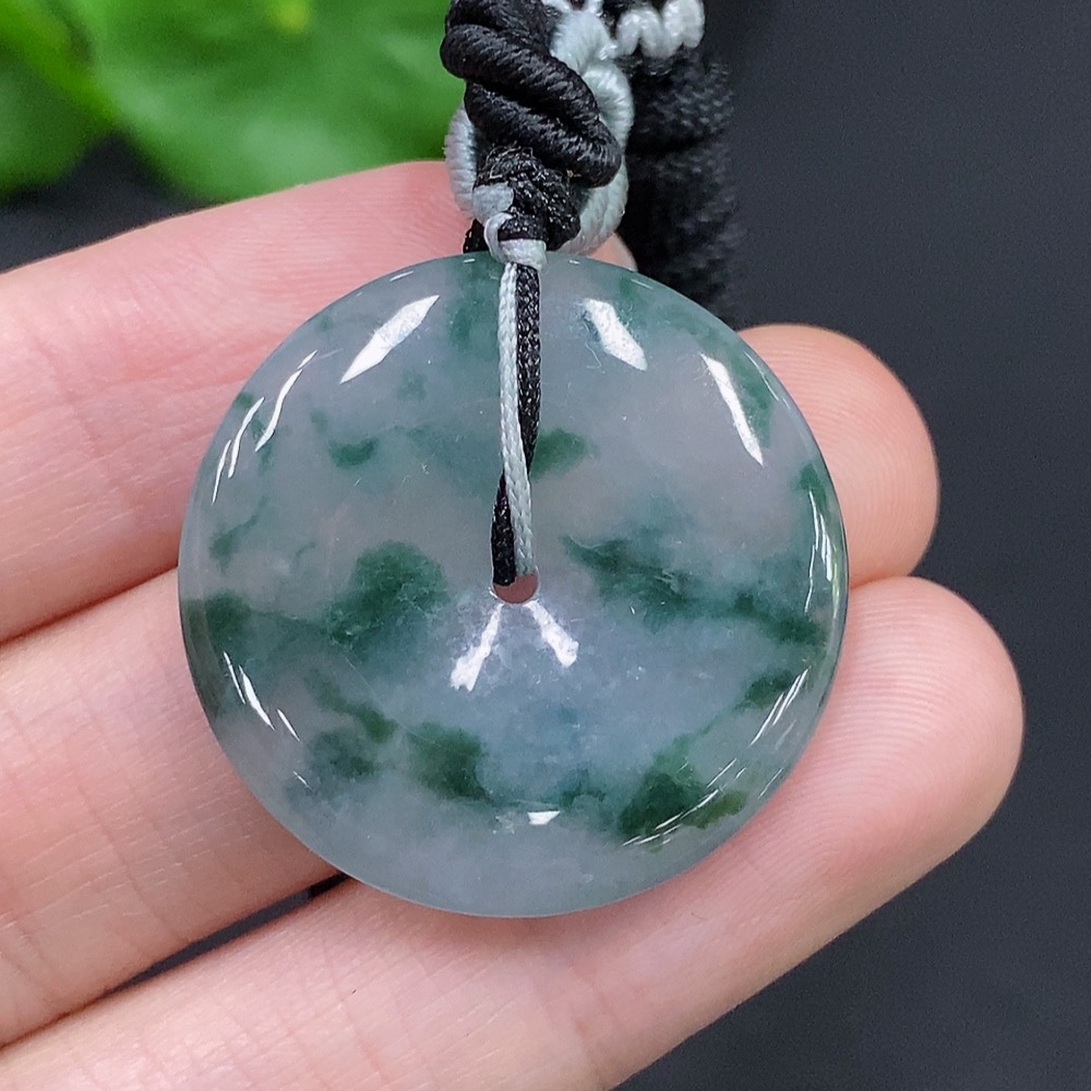 F24776525 Jadeite Peace Knot Total Weight Approx. 9.6g (Including Rope Weight)