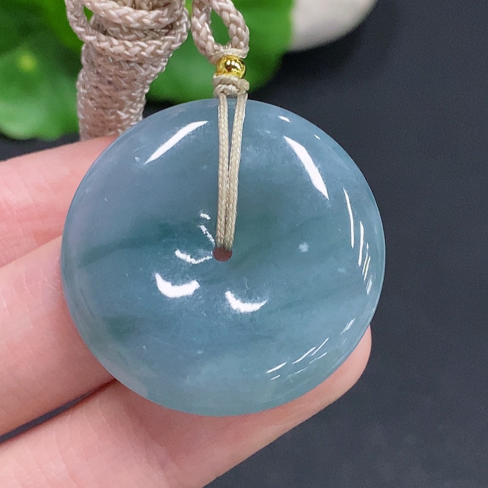 F31645730 Jadeite Safety Pendant Total Weight Approx. 11.8g (Including String Weight)