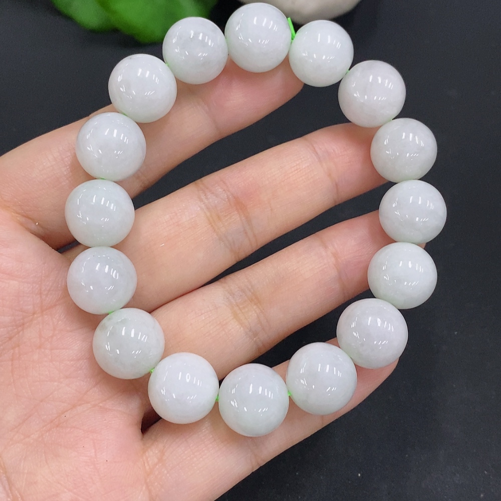 F29435084 Jadeite Bead Necklace approx. 12.8mm total weight approx. 58.9g