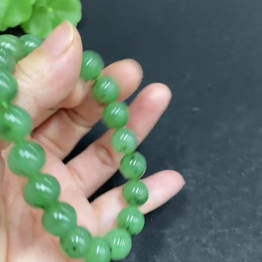 H33846263 Hetian Jade Bracelet, approx. 9.6mm, total weight approx. 28.9g