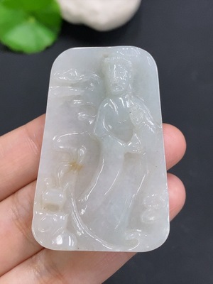 F26973247 Jadeite Guanyin Pendant, Total Weight Approximately 28g