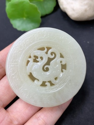 H42956929 和田玉皮带扣     货品总重约60.4g