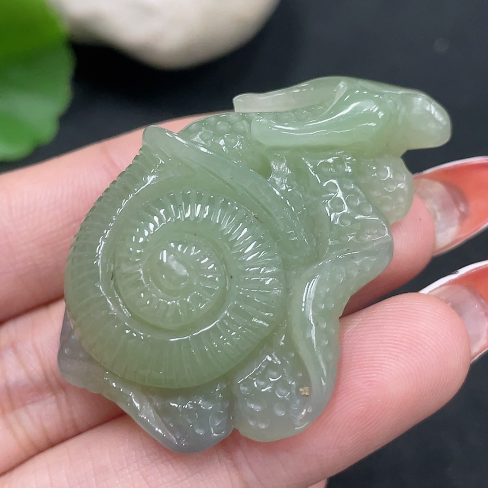 H34053203 Hetian Jade Pendant, Peaceful Life and Happy Work, Total Weight: about 25.2g