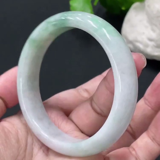 F34019654 Jadeite Round Bracelet, Total Weight Approx. 69.3g, With Breakage/Defect, Size 59.1