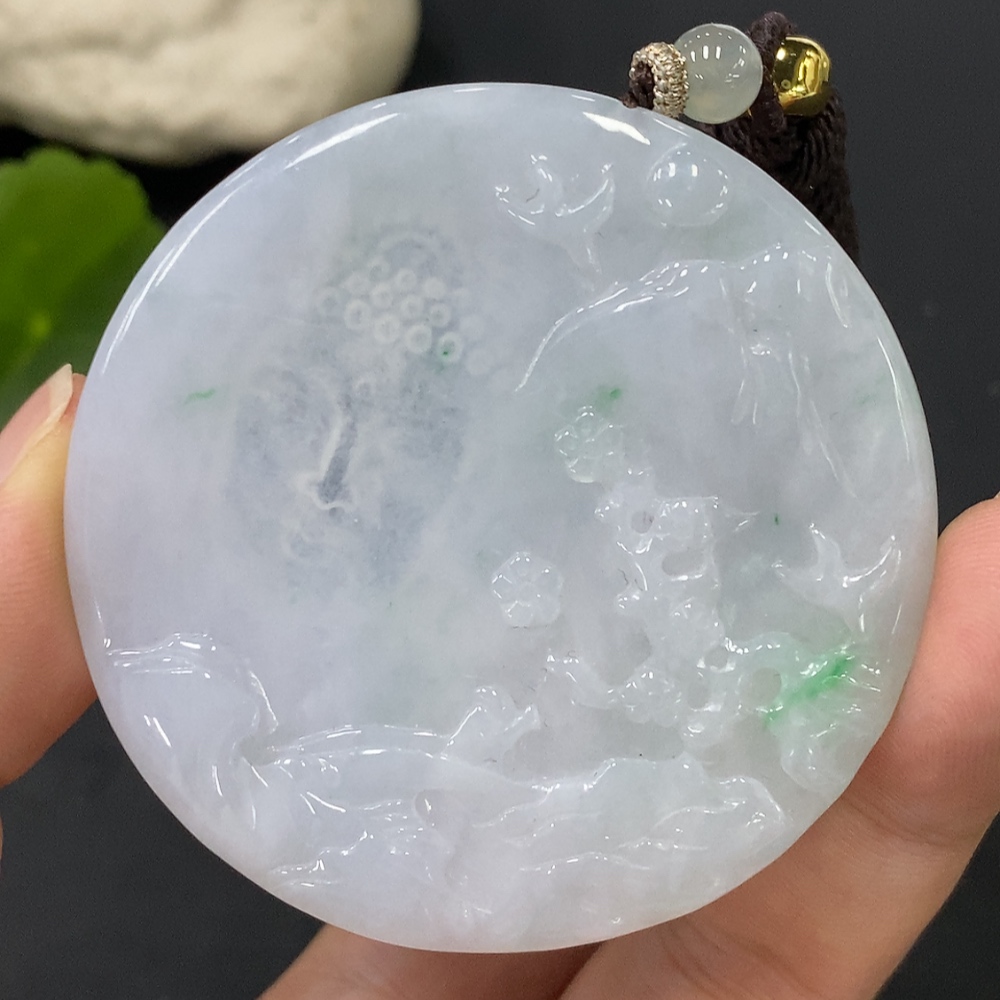 F28228338 Jadeite Pendant Total Weight Approx. 38.12g With Non-Grade A Beads