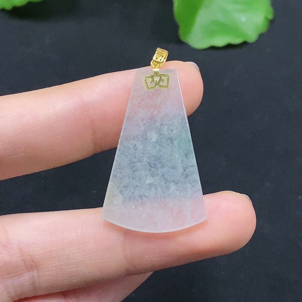 F29376195 Jadeite Plain Pendant 18K Gold Total Weight Approx.3.06g