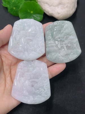 F46568696 翡翠挂件 一手走
