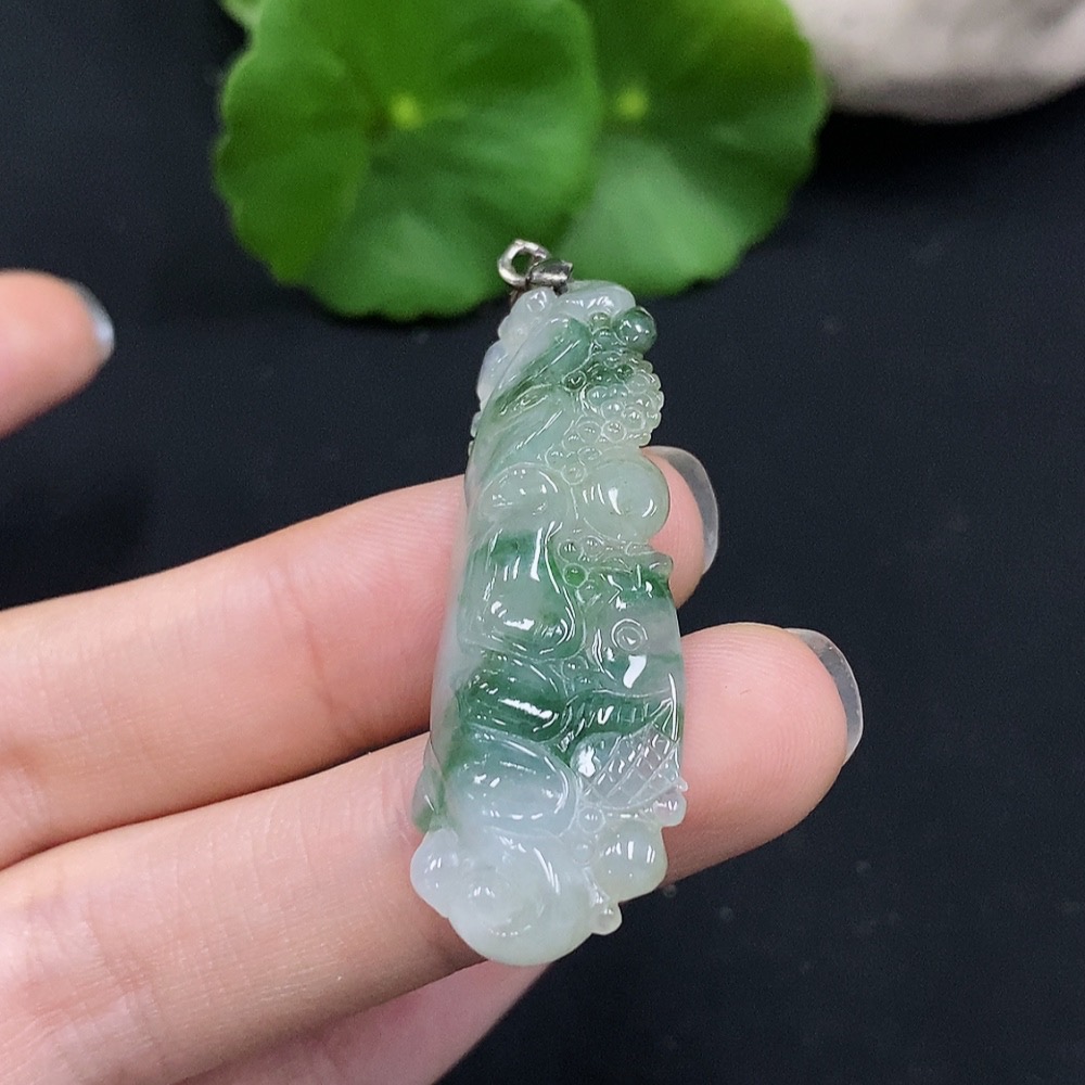 F28279332 Jadeite Pendant Non-Gold Inlaid Total Weight Approx.6.85g