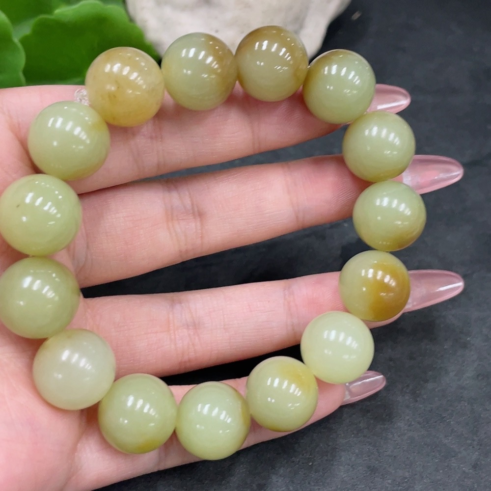 H33944798 Hetian Jade Bracelet, approx. 13.8mm, total weight approx. 64g