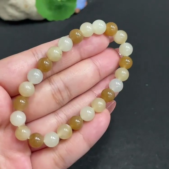 H34004024 Hetian Jade Bracelet, Approx. 7.7mm, Total Weight About 19g