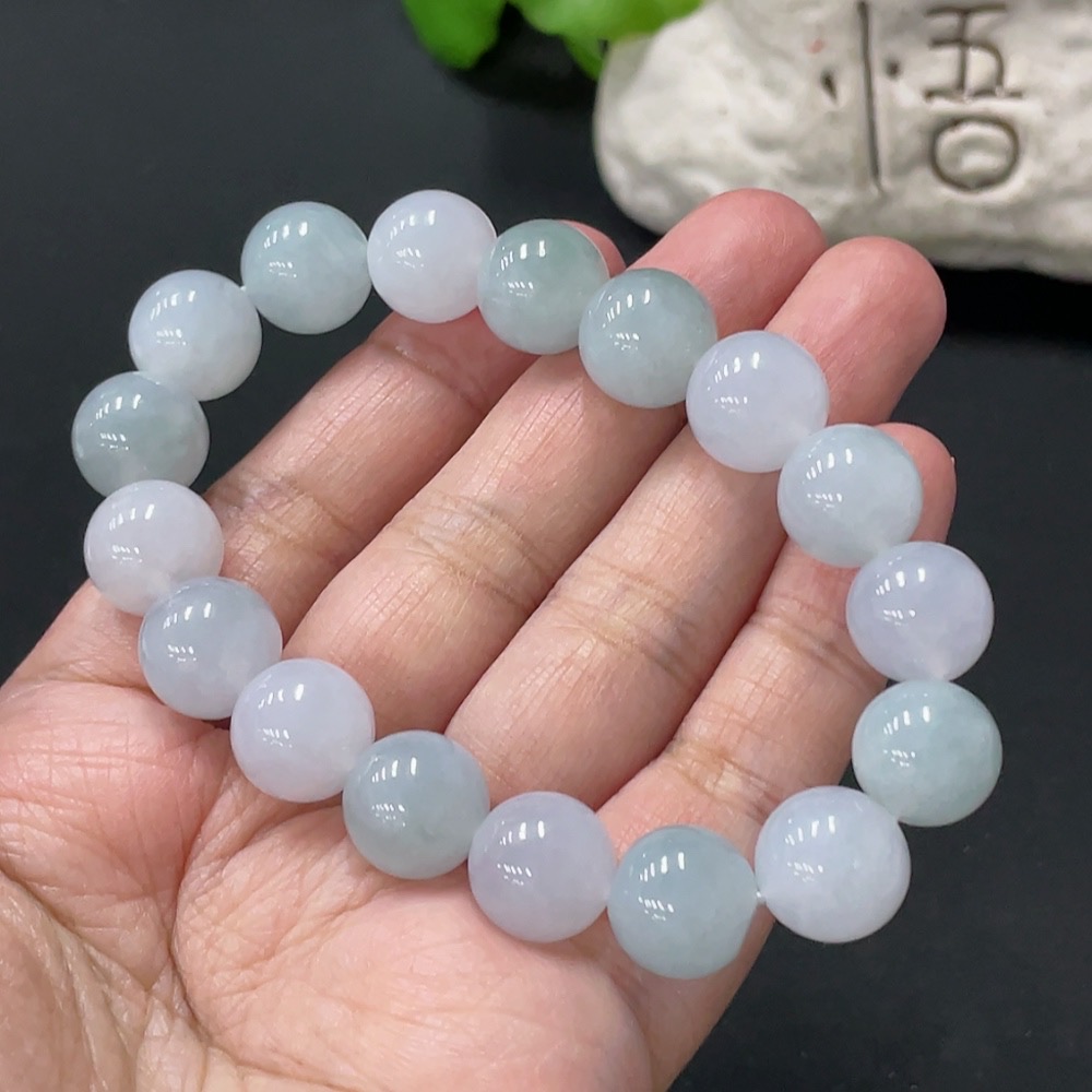 F34018823 Jadeite Bracelet Bead Size Approx. 11.5mm Total Weight Approx. 48.8g