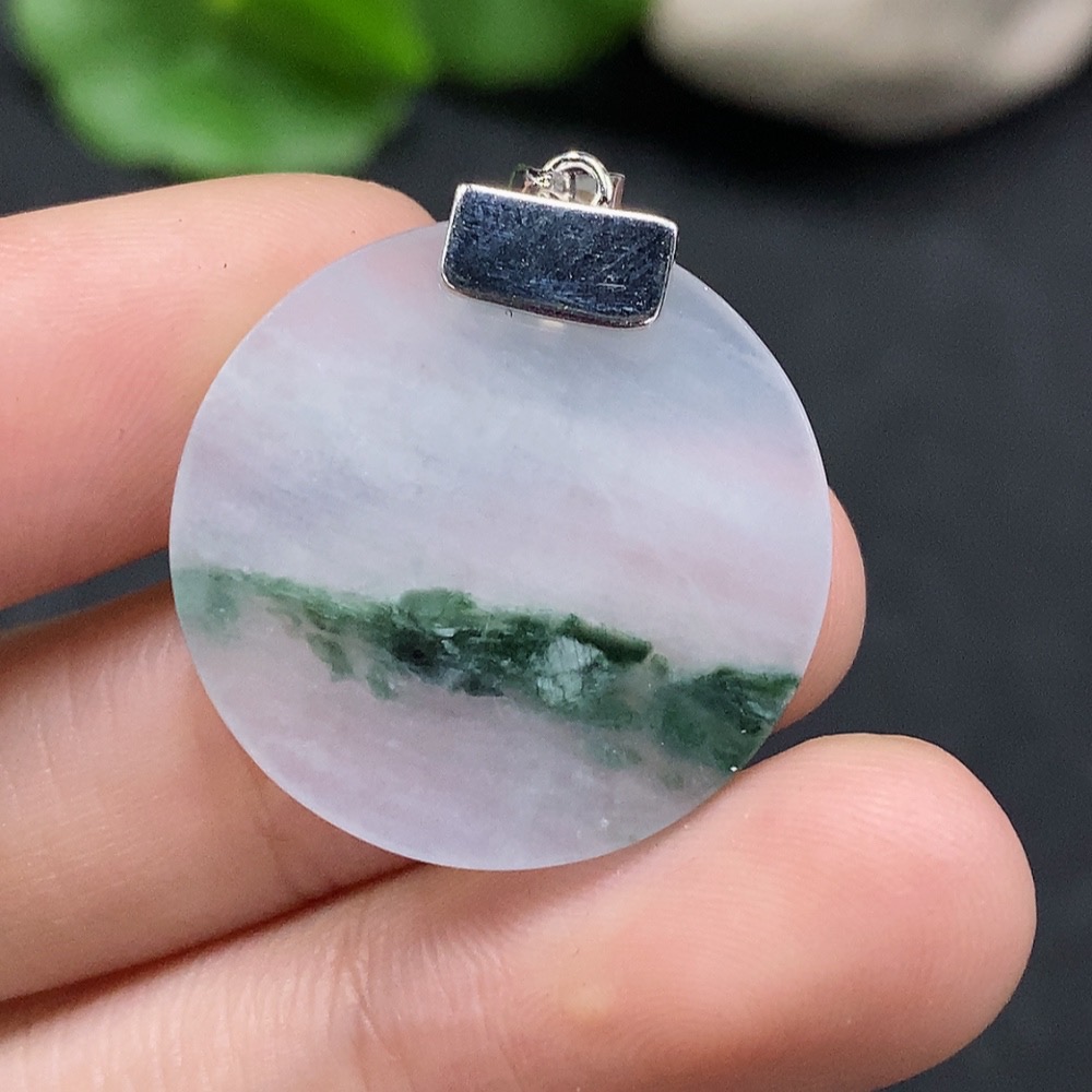 F34964612 Jadeite Plain Pendant Non-Gold-Inlaid Total Weight About 4.7g