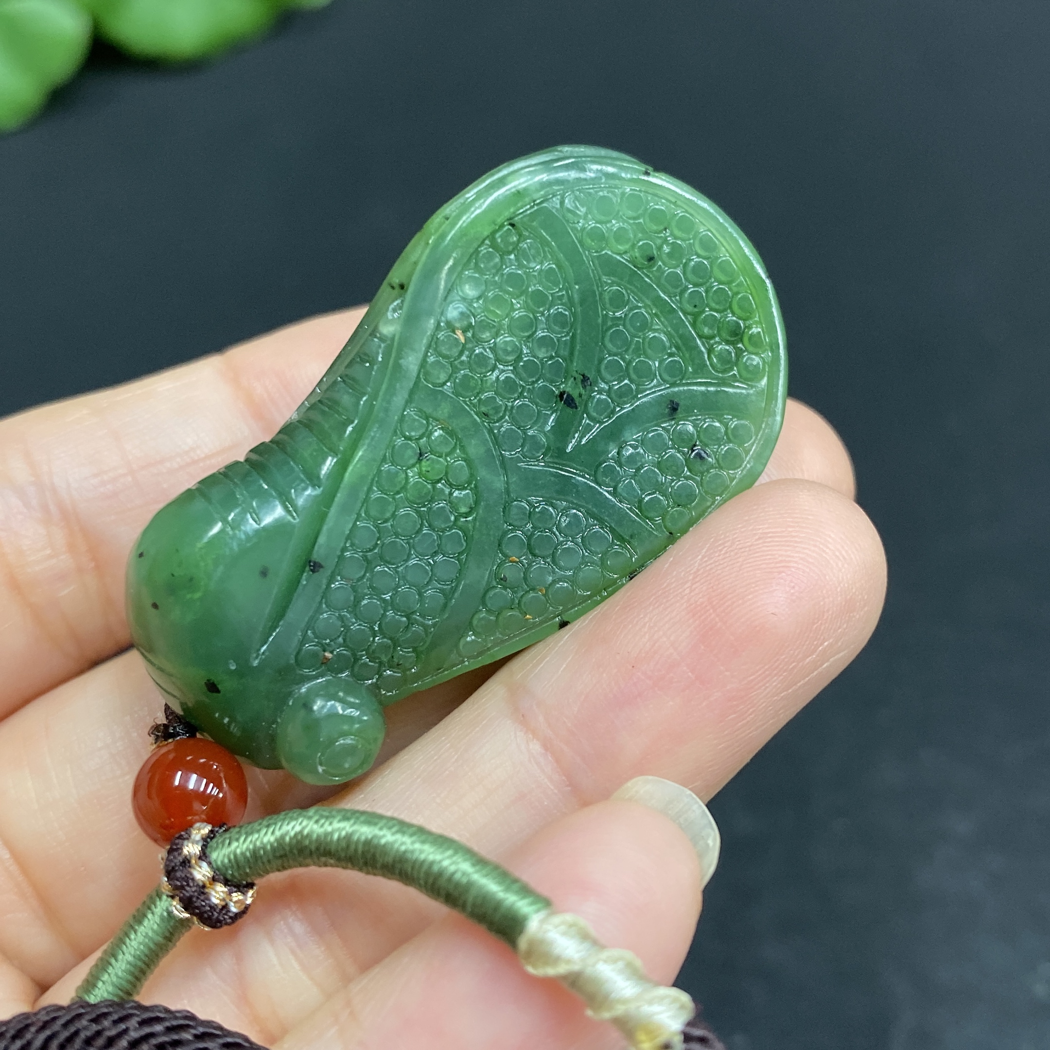 H33859944 Hetian Jade Pendant - Achieving Instant Success - Total Weight (Including Rope): 25.3g