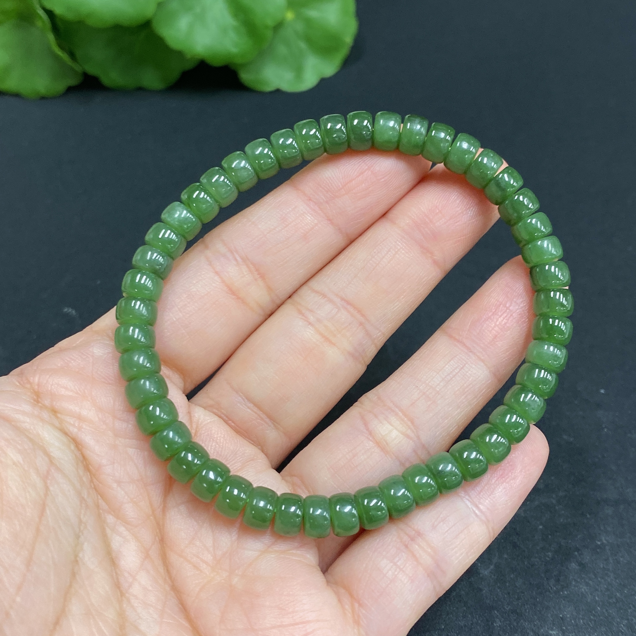 H33904105 Hetian Jade Bracelet, Approx. 5.8mm, Total Weight Approx. 13g
