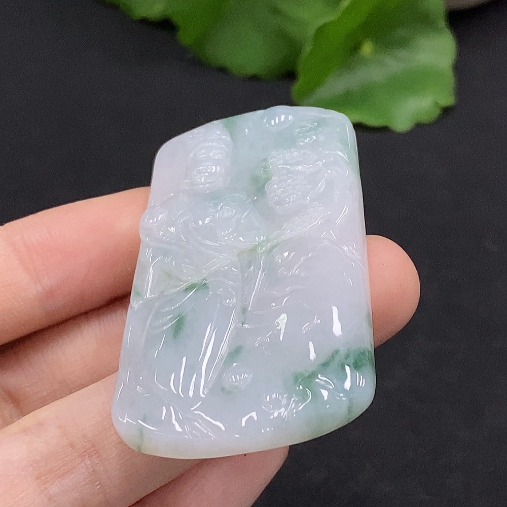 F33895814 Jadeite Guanyin Pendant Total Weight About 19.47g