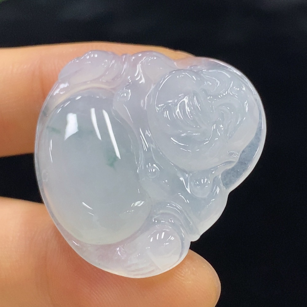 F34975040 Jadeite Buddha Pendant Total Weight Approx. 9.54g