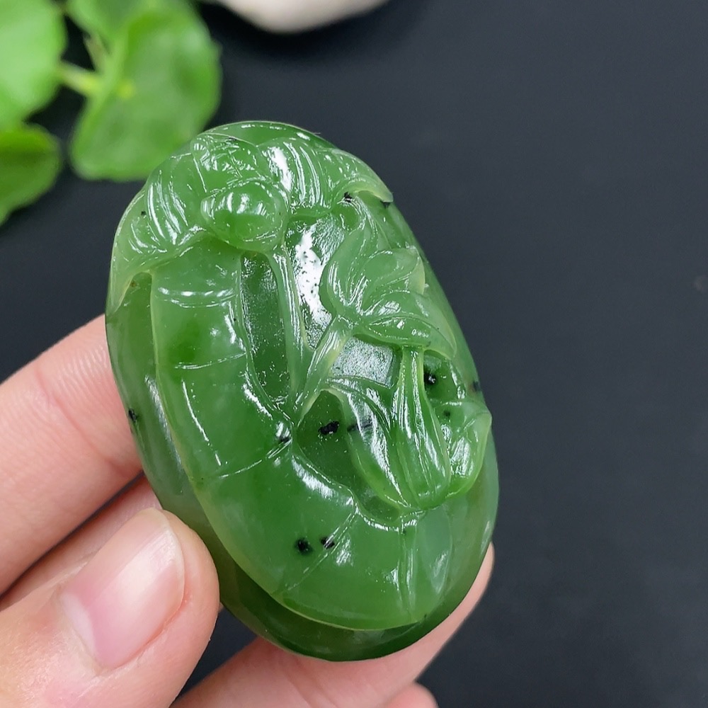 H25883146 Hetian Jade Pendant Bamboo Section Total Weight Approx. 35.2g