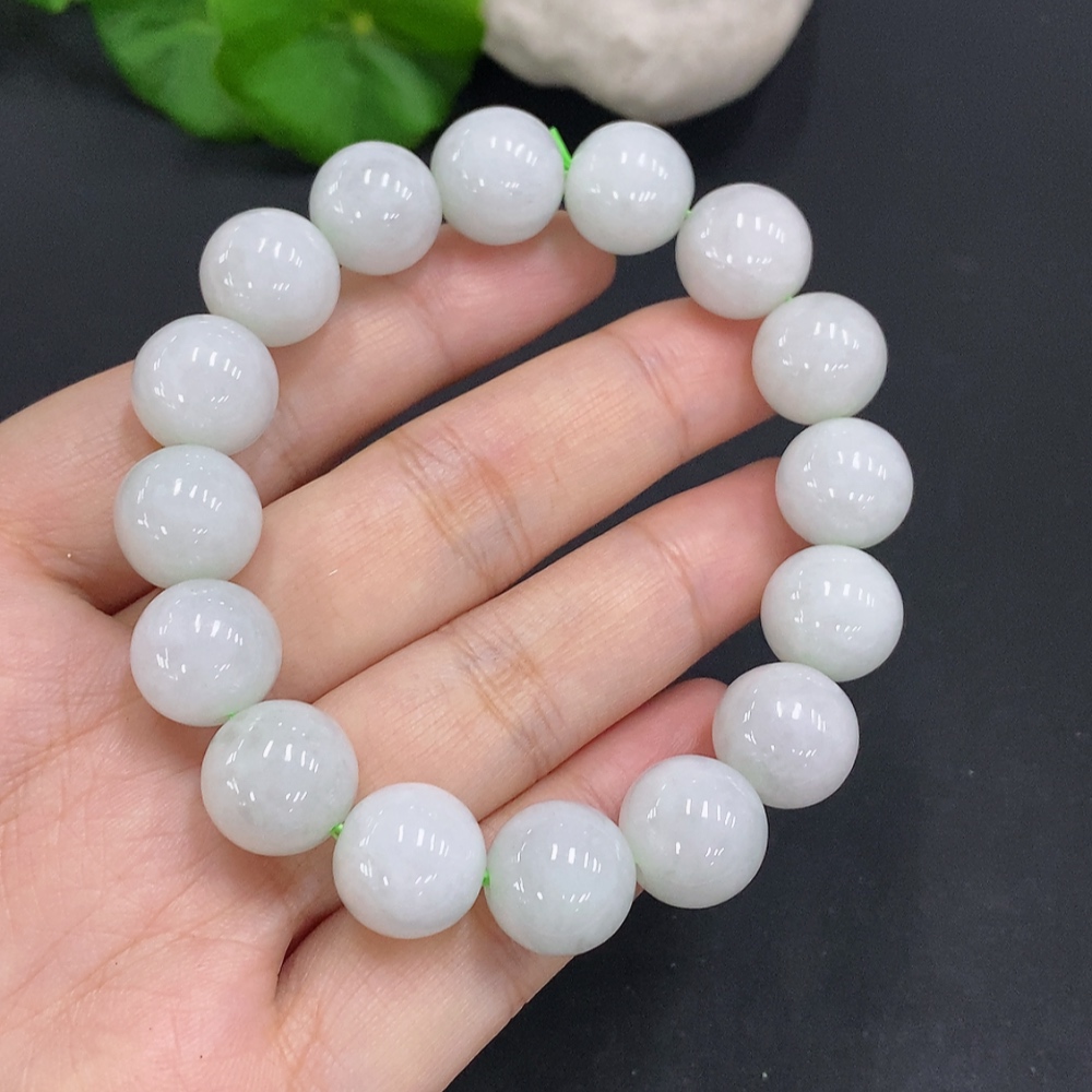 F29435084 Jadeite Bead Necklace approx. 12.8mm total weight approx. 58.9g