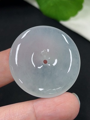 F39651247 翡翠平安扣挂件 货品总重约14.8g