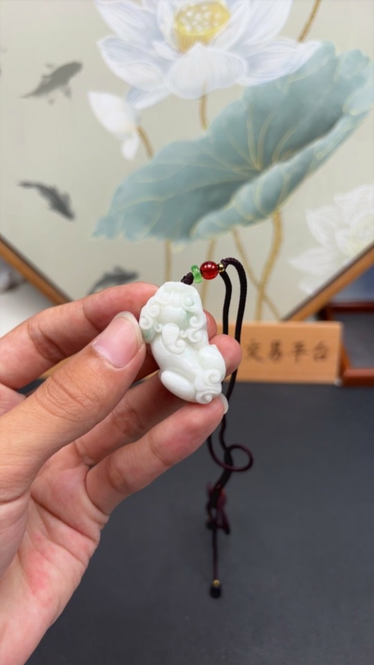 F32754567 Jadeite Pixiu Pendant Total Weight Approx.22g