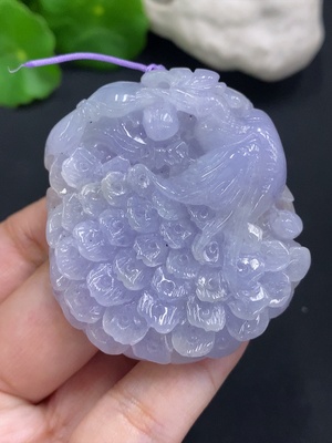 F31685291 Jadeite Peacock Pendant, Total Weight Approx. 51.9g