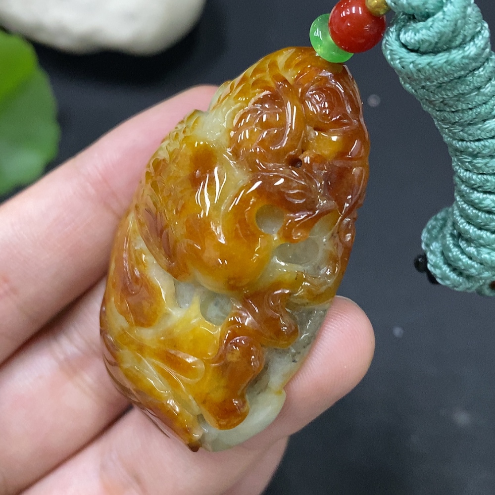 F28250070 Jadeite Pendant Total Weight Approx. 39.92g Color Origin Undetermined