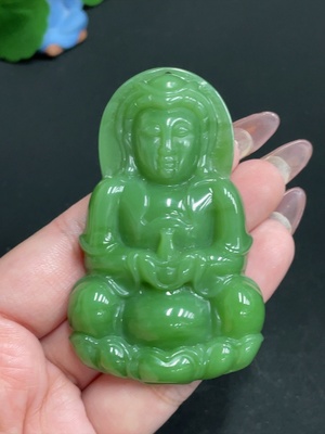 H27061988 Hetian Jade Pendant Guanyin Total Weight About 54g
