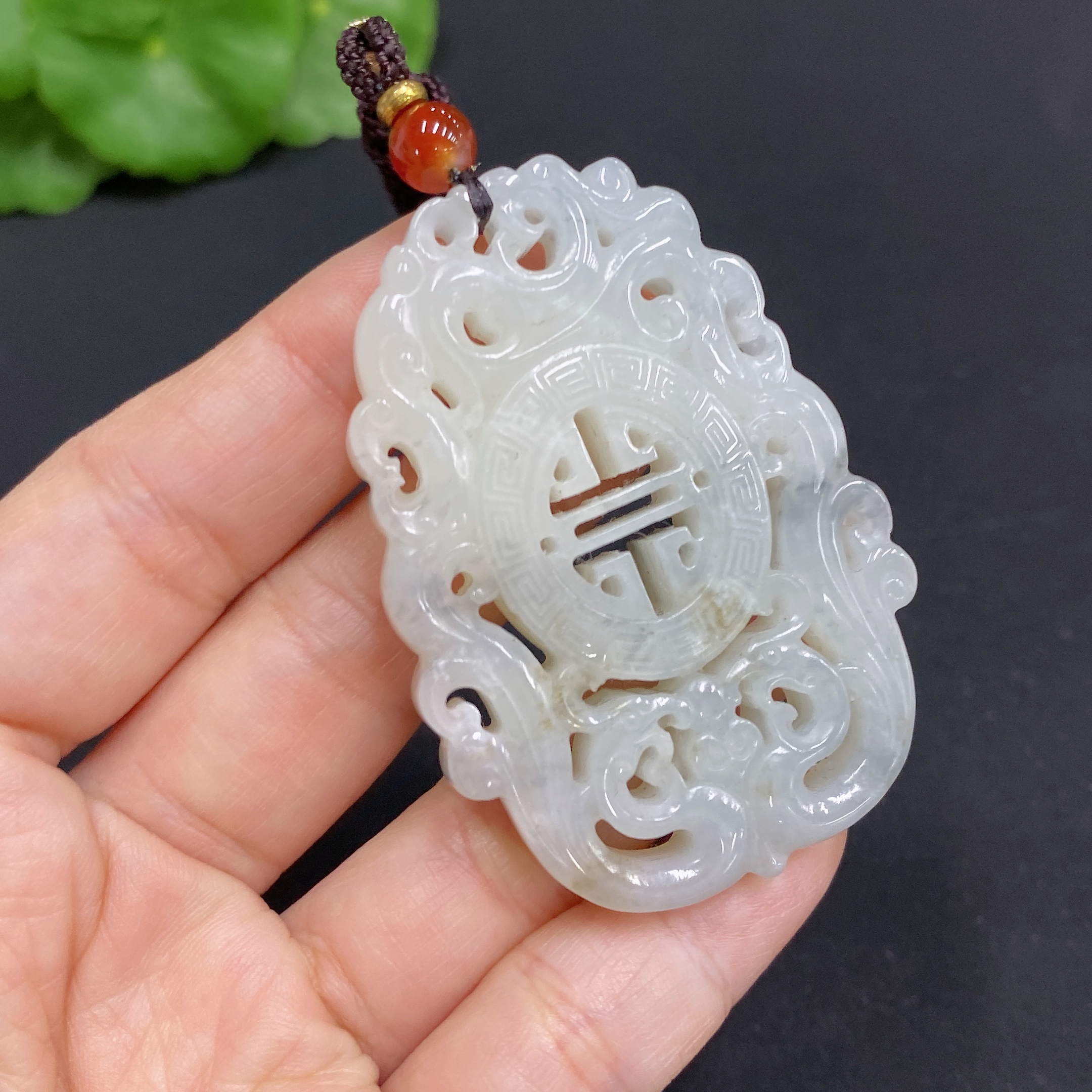 H34985297 Hetian Jade Pendant Antique Plaque Total Weight (incl. string) 32.8g