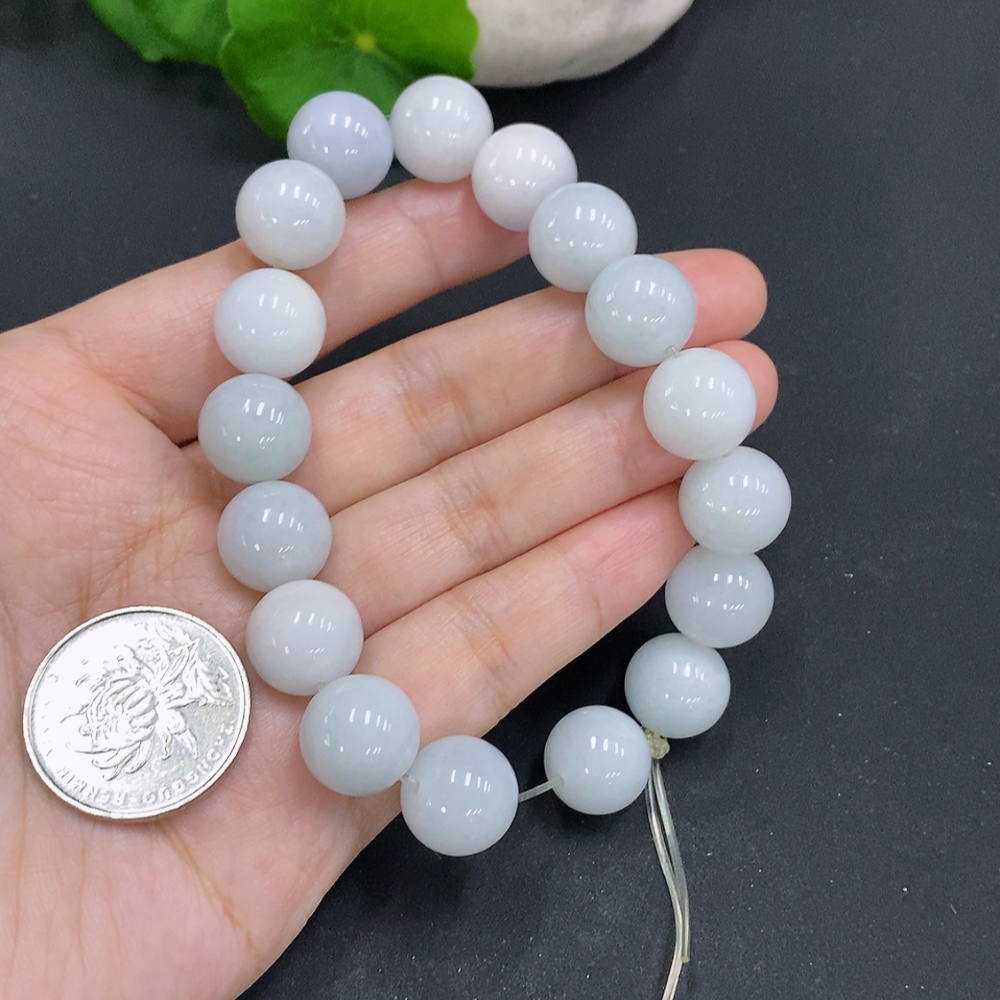 F28231604 Jadeite Bead Necklace Approximately 13mm Total Weight About 69.2g