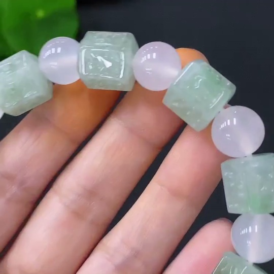 F30442041 Jadeite Bracelet Approx. 10.5mm Beads Total Weight Approx. 43.64g Non-Type A Matching Beads