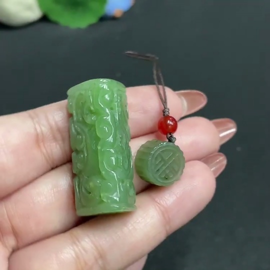 H34011273 Hetian Jade Jasper Pendant Total Weight Approx. 19.1g