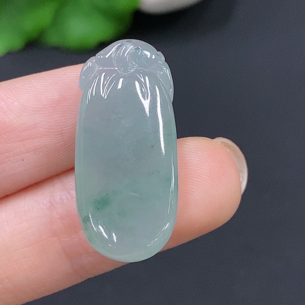 F28271596 Jadeite Auspicious Melody Pendant Total Weight Approx. 6.6g