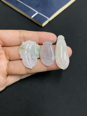 F04200696 Jadeite Pendant, One Lot of 3 Pieces