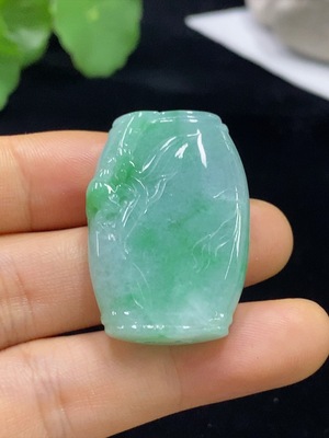 F34947831 Jadeite Bamboo Joint Pendant Total Weight Approximately 17.8g