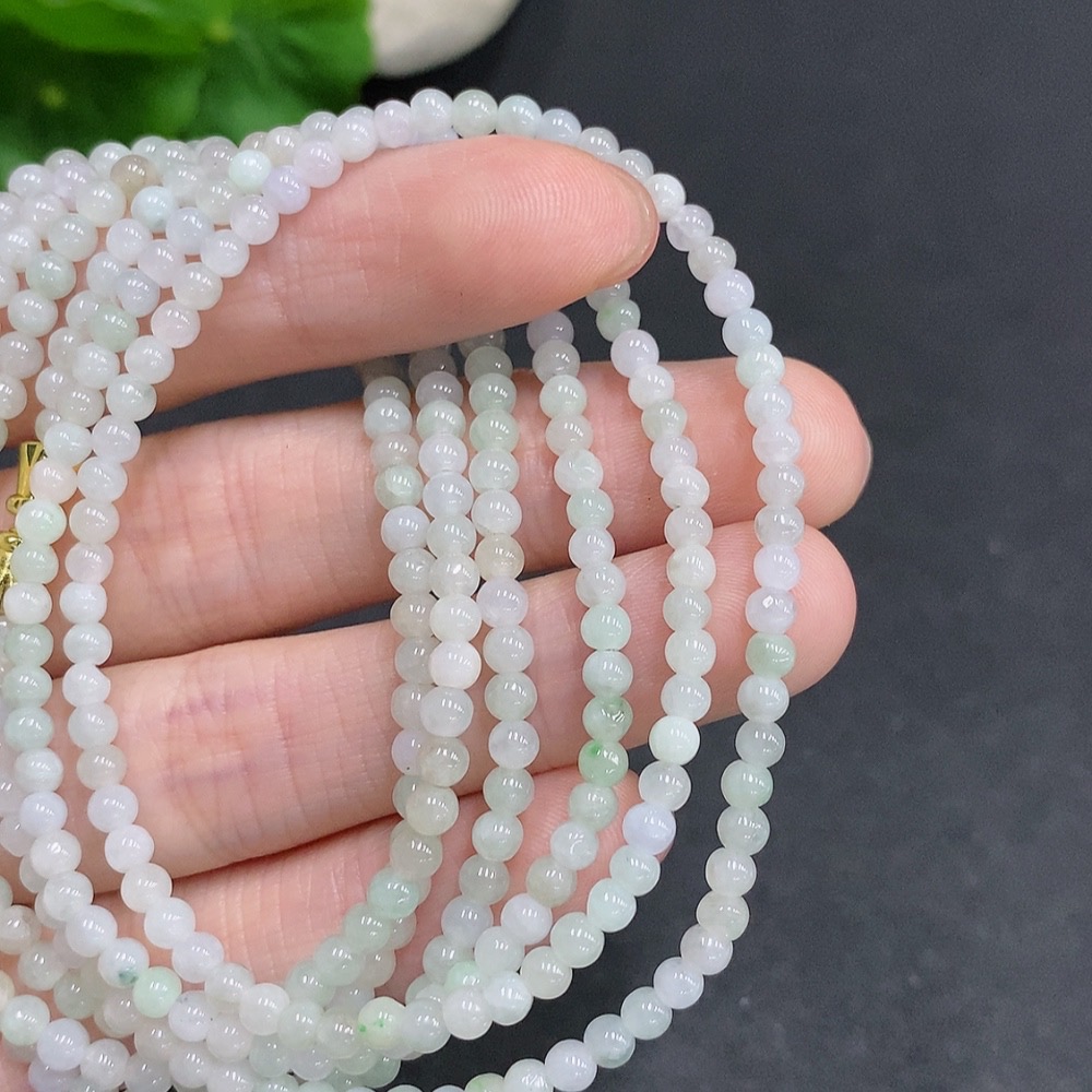 F34061622 Jadeite Necklace Sell as a Lot Non-Gold Inlaid