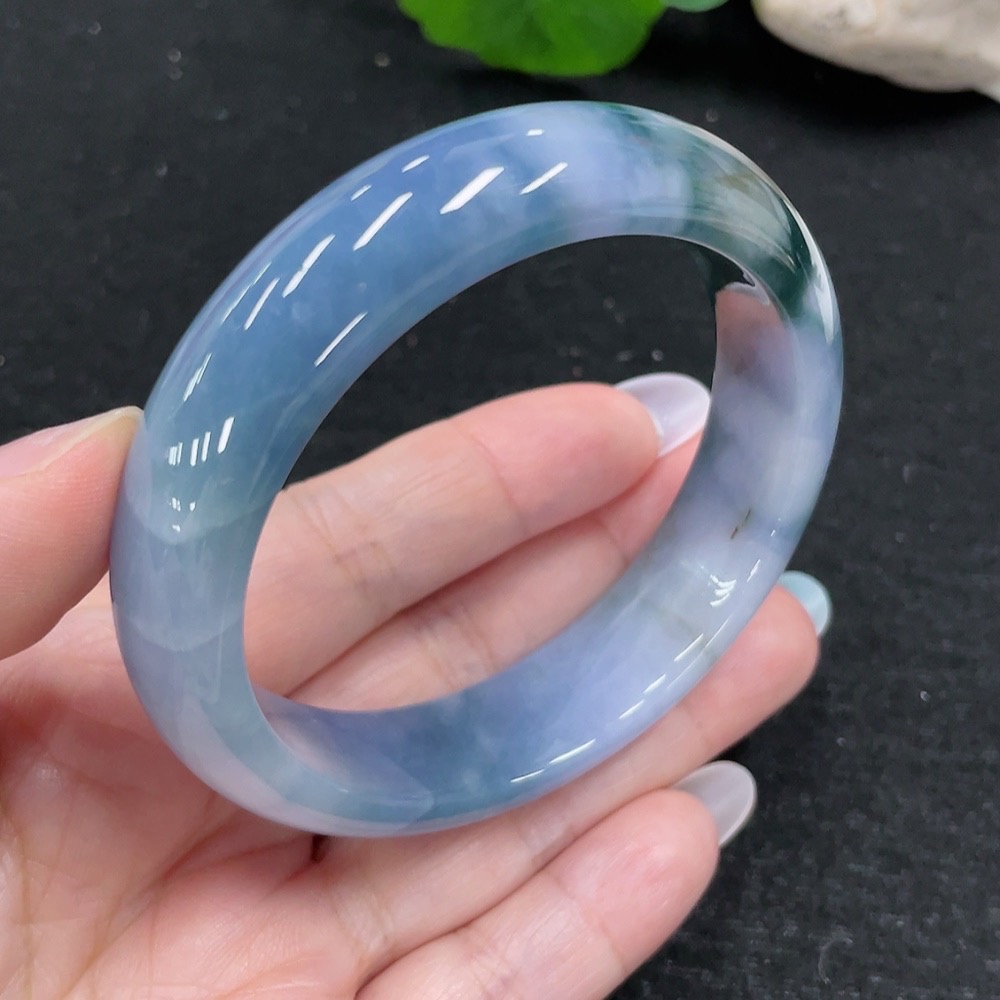 F33872933 Jadeite Round Bracelet Size 56.8 Total Weight Approx. 64.5g (with crack)