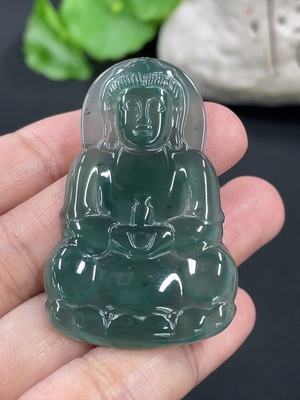 F42973165 翡翠观音挂件 货品总重约10.34g