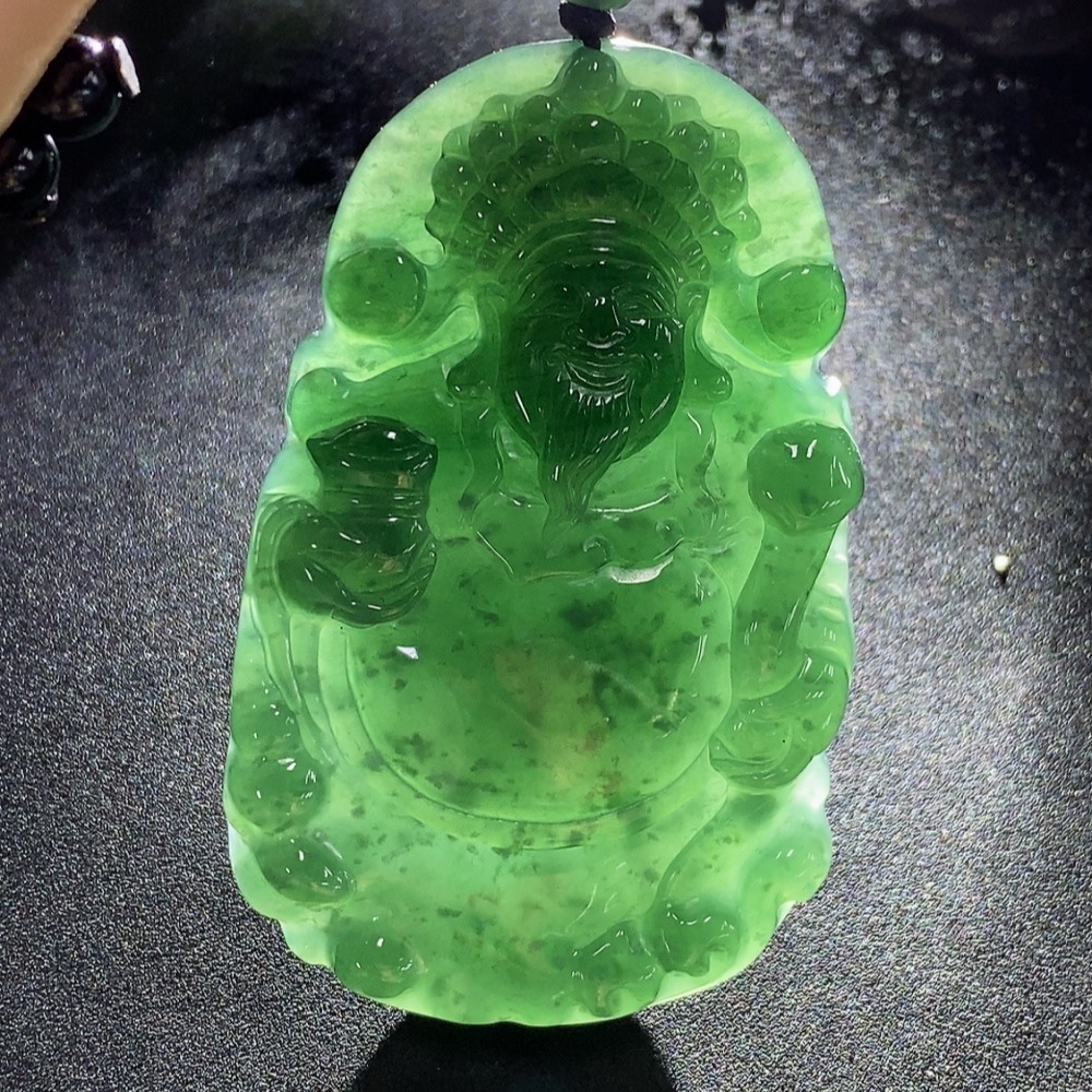 F28205074 JadeitePendant Total Weight Approx. 48.43g God of Wealth