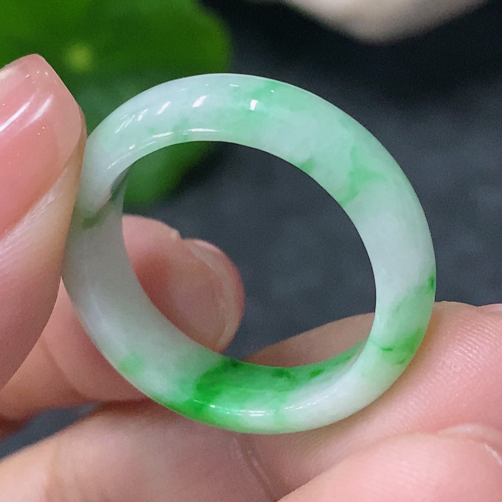F34010138 Jadeite Ring Size 17.5 Total Weight Approx. 3.12g