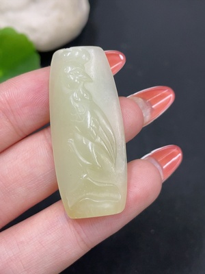 H34027528 Hetian Jade Pendant Rooster Total Weight About 7.2g