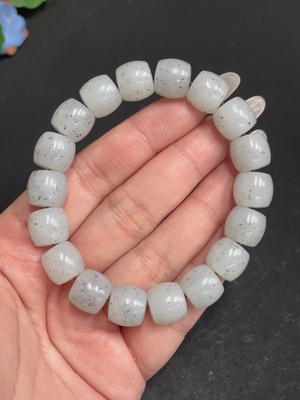 H28273524 Hetian Jade Bracelet, Approx. 11.8mm Beads, Total Weight Approx. 54.4g
