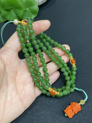 H32813914 Hetian Jade Bead Necklace