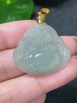 F34043651 Jadeite Pendant Buddha Non-Gold With Non-A Beads Total Weight Approx. 5.95g