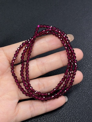 C29339322 Garnet Beaded Necklace Total Weight Approx.11.82g Size About 3.1mm