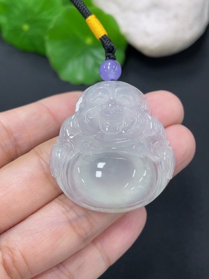 F41906551 翡翠佛公挂件 货品总重约15.79g 配珠非A