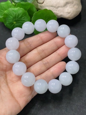 F33888275 Jadeite Bracelet Approx. 14.1mm Beads Total Weight About 72.66g