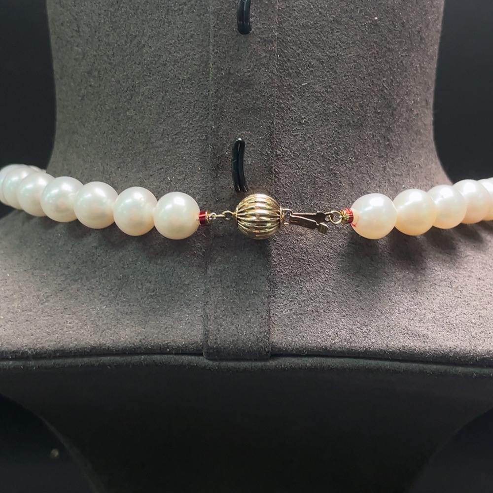 C29343396 Pearl Beaded Necklace Total Weight Approx. 57.01g Size 9.4mm Red Parts Non-Gold Others Gold Content 58%