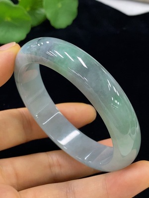 F34023851 Jadeite Round Bangle Size 56.8 Total Weight Approx. 58.31g