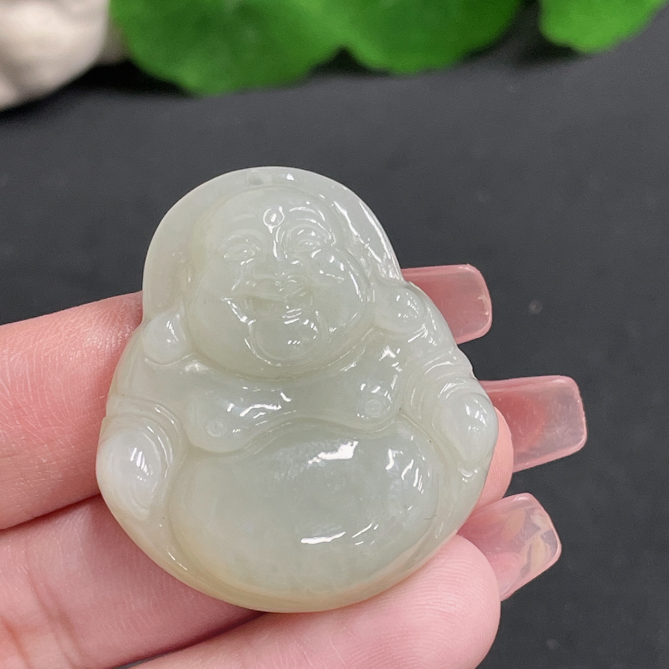 H17914999 Hetian Jade Pendant Buddha Total Weight about 19.76g